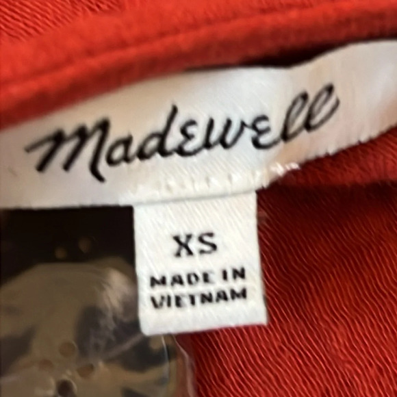 Madewell LightSpun Button Back Peplum Top Size XS - Picture 10 of 11